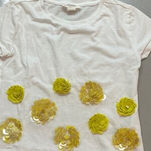Crewcuts Kids Tee with Yellow Floral Accents